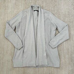 Cyrus Open Front Gray Cardigan Sweater L